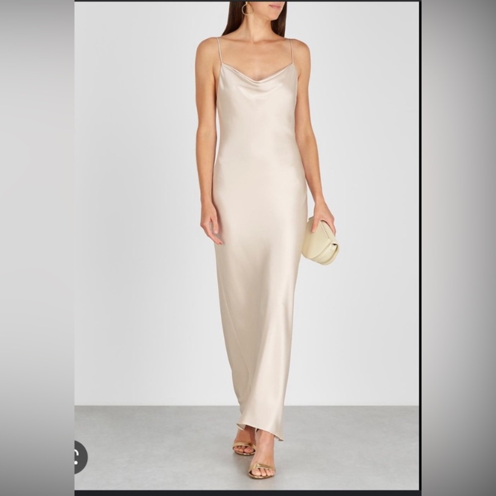 Alice + Olivia Harmony drapey slip maxi dress